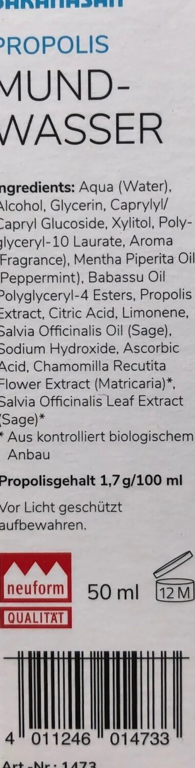 Bakanasan Propolis Mundwasser 50ml Packung