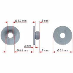 Balkonschrauben-Set M5 x 25 mm V2A TRESPA Edelstahl A2 Schrauben