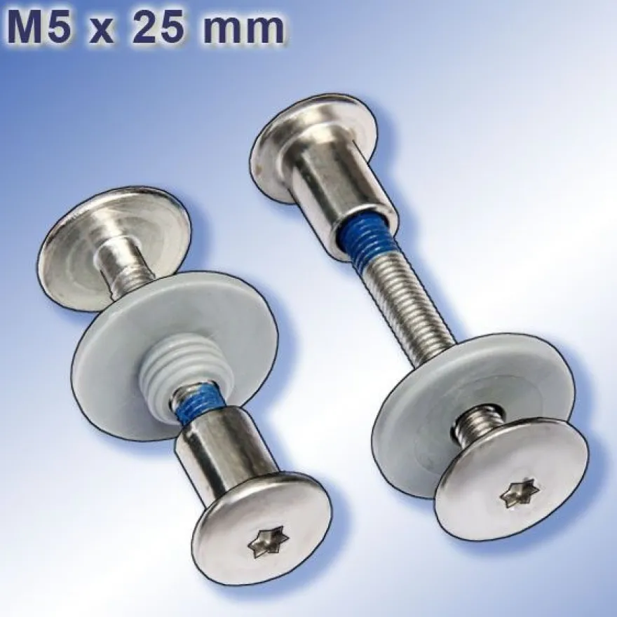 Balkonschrauben-Set M5 x 25 mm V2A TRESPA Edelstahl A2 Schrauben