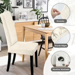 BalladHome Stuhlhussen 6er Set, Stretch Stuhlbezug für Esszimmerstühle