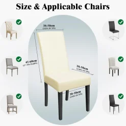 BalladHome Stuhlhussen 4 Stück, Stretch-Stuhlbezug elastisch, bi-elastic