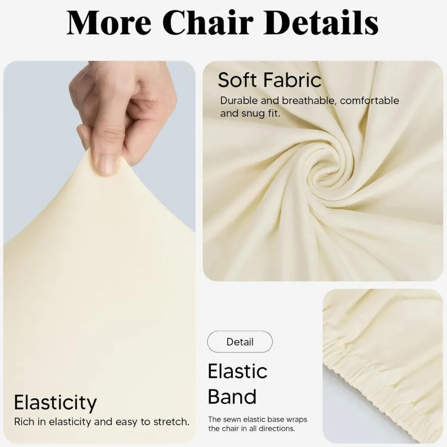 BalladHome Stuhlhussen 4 Stück, Stretch-Stuhlbezug elastisch, bi-elastic