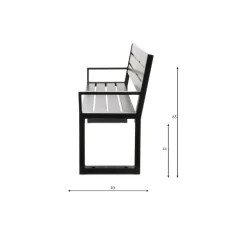 Bankbeine Bankgestell Gartenbank Parkbank Bankfüße Stahl 2 Stück Schwarz 02004A