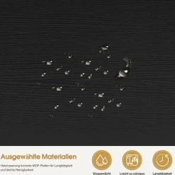 BarberPub Beistelltisch mit Rollen, Pflegetisch Höhenverstellbar, 2832
