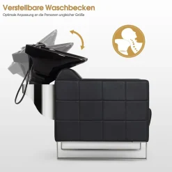 BarberPub Friseurstuhl mit Waschbecken 8611