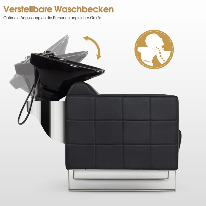 BarberPub Friseurstuhl mit Waschbecken 8611