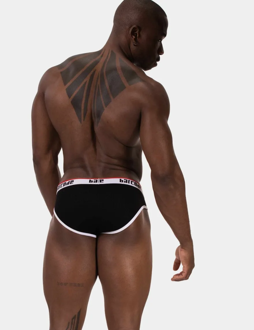 barcode Berlin - Brief KAI schwarz-weiß Gr. S L Herren Slip sexy gay 91732/101