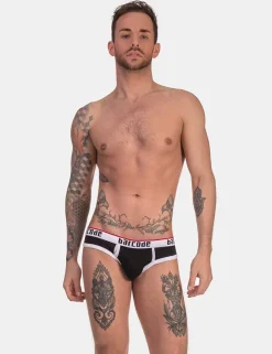 barcode Berlin - Brief KAI schwarz-weiß Gr. S L Herren Slip sexy gay 91732/101