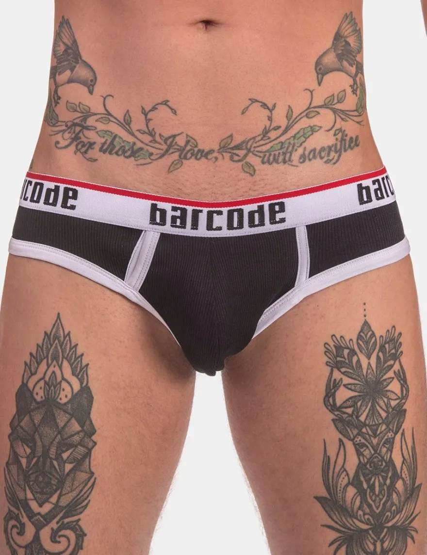barcode Berlin - Brief KAI schwarz-weiß Gr. S L Herren Slip sexy gay 91732/101
