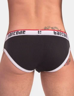 barcode Berlin - Brief KAI schwarz-weiß Gr. S L Herren Slip sexy gay 91732/101