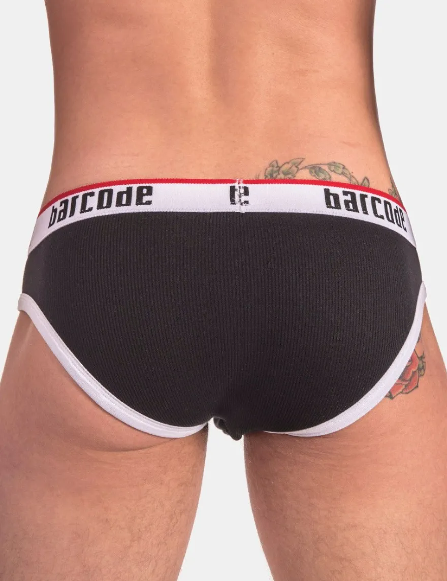 barcode Berlin - Brief KAI schwarz-weiß Gr. S L Herren Slip sexy gay 91732/101