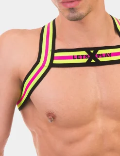 barcode Berlin Harness Lets Play gelb-pink 91668/173 gay sexy Blitzversand