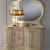 Barock Wandspiegel Bella in Beige Hochglanz