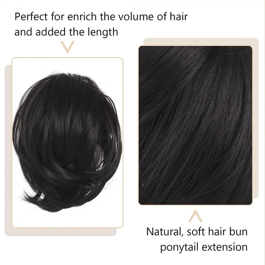 Barsdar Haarteil Hair Extensions Pferdeschwanz Verlängerung - Dunkelbraun