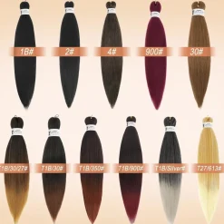 Barsdar Pre Stretched Braiding Haare, 66cm, 8 Packs Ombre Haarverlängerungen