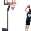 Basketballständer 228-265 cm höhenverstellbar, Basketballkorb mit Ständer & 2 Rädern