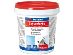 Baufan Schutzfarbe 750ml Weiß Matt Langzeit-Filmschutz gegen Schimmelbefall
