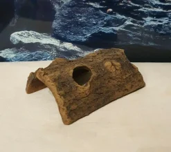 Baumstamm wooden pattern XS 12cm Baumoptik Höhle Welse Laichhöhle Krebse Ton