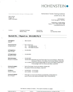 Baumwollmaske in ORANGE mit zertifizierten Innenvlies - Sanitäterin - 15816 + Gratis