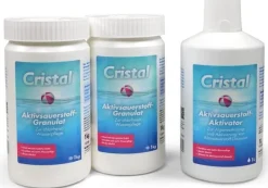 Bayrol Cristal - 2X 1,0 kg Aktivsauerstoff Granulat + 1x 1,0 l Aktivsauerstoff Aktiva