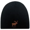 Beanie Mütze Elch 54827 Schwarz