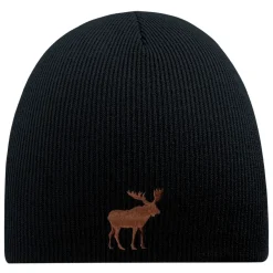 Beanie Mütze Elch 54827 Schwarz