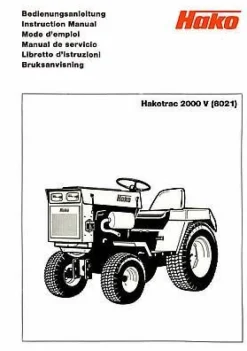 Bedienungsanleitung Betriesanleitung für den Hakotrac 2000 V