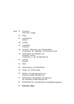 Bedienung und Wartung für den Same Minitauro 60 Schlepper
