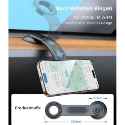 Beeasy Magsafe Handyhalterung Auto für Armaturenbrett mit biegsamem Arm, starke