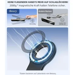 Beeasy Magsafe Handyhalterung Auto für Armaturenbrett mit biegsamem Arm, starke