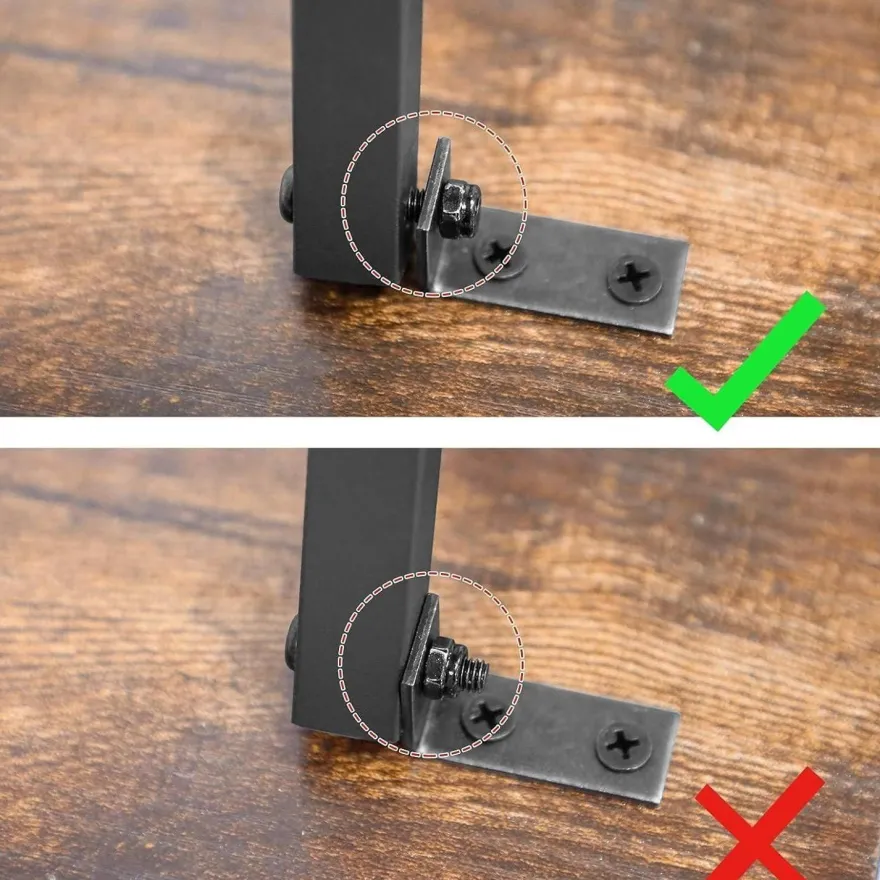 Beistelltisch Klappbar Tablett Tisch TV Tray Industriestil Dunkelbraun-Schwarz