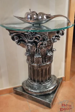 Beistelltisch Tisch Glastisch Antike Säule Couchtisch Telefontisch Säulen Design