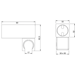 Beitz & Walz Aqvadesign Konuswandhalter/ soft edge / chrom
