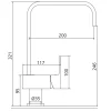 Beitz & Walz Aqvadesign Spültisch-Ehm. Hebel seitlich eckig, chrom