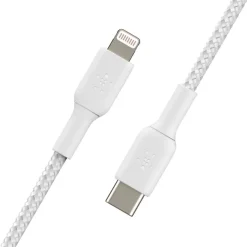 Belkin Lightning/USB-C Kabel ummantelt mfi 2m weiß