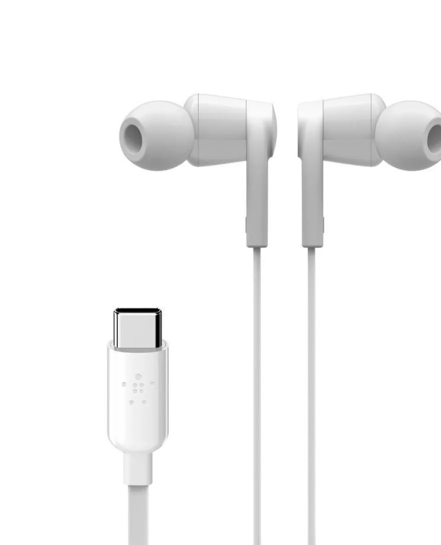 Belkin Rockstar In-Ear Kopfhörer mit USB-C Connector, weiß