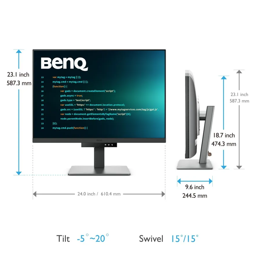 BenQ 71,6cm RD280U 3:2 HDMI/USB-C/DP sil. lift/piv UHD