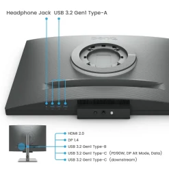 BenQ 71,6cm RD280U 3:2 HDMI/USB-C/DP sil. lift/piv UHD