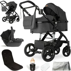 Bergsteiger Nizza 3 in 1 Kinderwagen Babyschale und Isofix Station optional