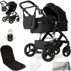 Bergsteiger Nizza 3 in 1 Kinderwagen Babyschale und Isofix Station optional