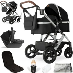 Bergsteiger Nizza 3 in 1 Kinderwagen Babyschale und Isofix Station optional