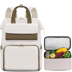 Bertasche Damen Laptop Rucksack 15,6 Zoll mit isolierter Kühltasche, 2-in-1