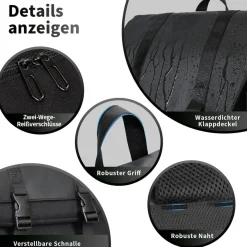 Bertasche Lunch Rucksack, 2-in-1 Arbeitsrucksack mit isolierter Kühltasche für