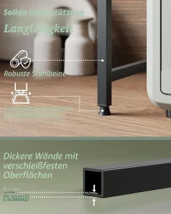 Best For Home Mikrowellenablage - Ausziehbares Küchenregal 40-60 cm mit 2 Ebenen