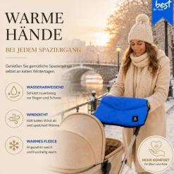 Best For Kids Kinderwagen Handwärmer - Universell, Wasserdicht & Kuschelig, Winter