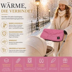 Best For Kids Kinderwagen Handwärmer - Universell, Wasserdicht & Kuschelig, Winter
