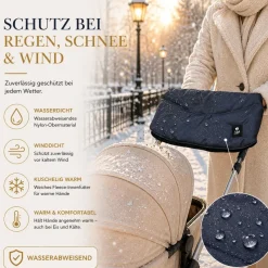 Best For Kids Kinderwagen Handwärmer - Universell, Wasserdicht & Kuschelig, Winter