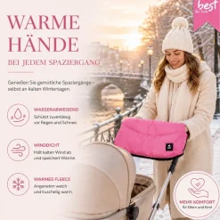 Best For Kids Kinderwagen Handwärmer - Universell, Wasserdicht & Kuschelig, Winter