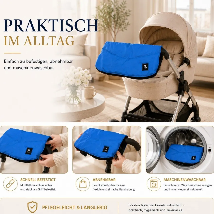 Best For Kids Kinderwagen Handwärmer - Universell, Wasserdicht & Kuschelig, Winter