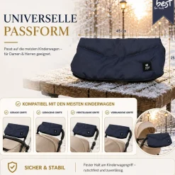 Best For Kids Kinderwagen Handwärmer - Universell, Wasserdicht & Kuschelig, Winter